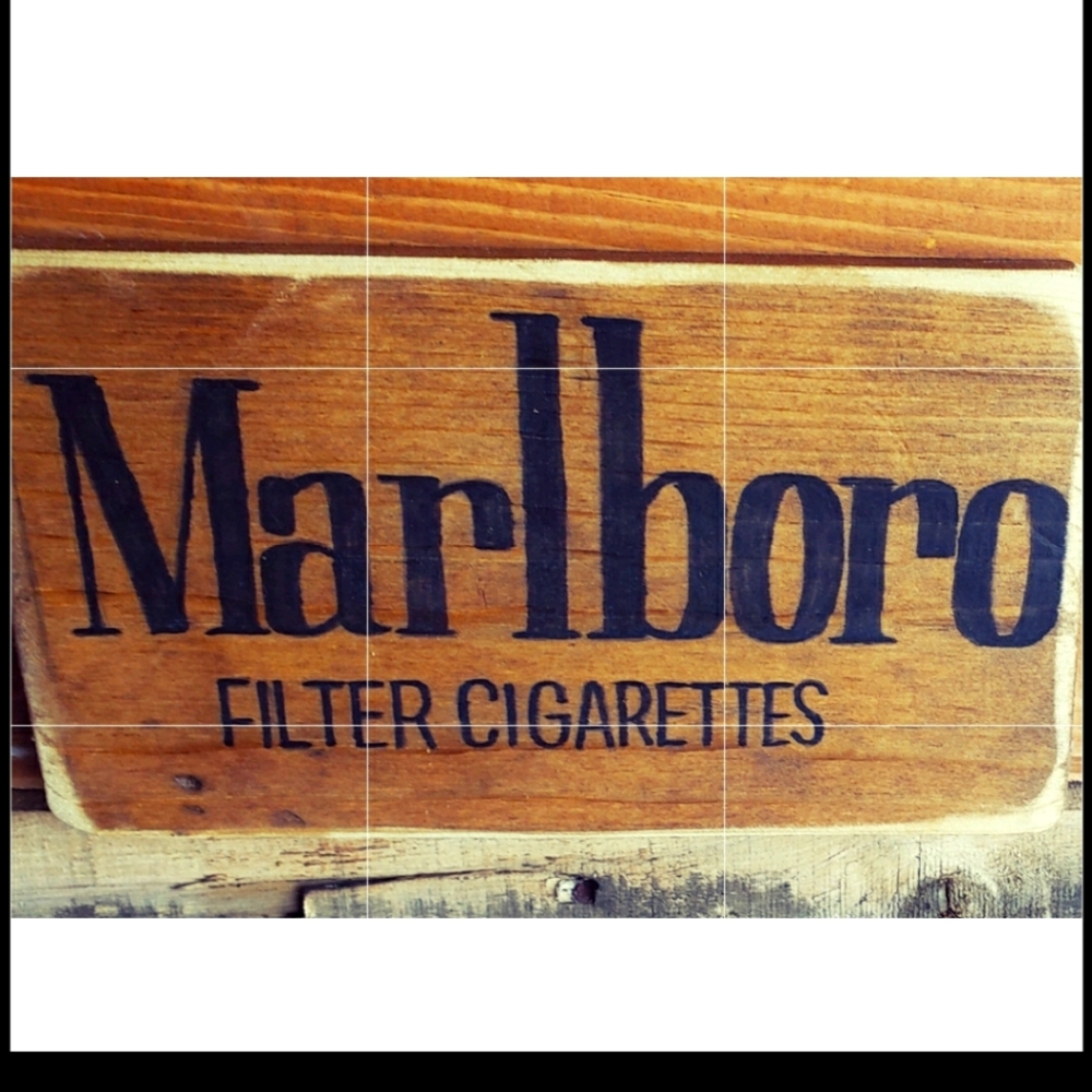 Small Wooden Marlboro Sign